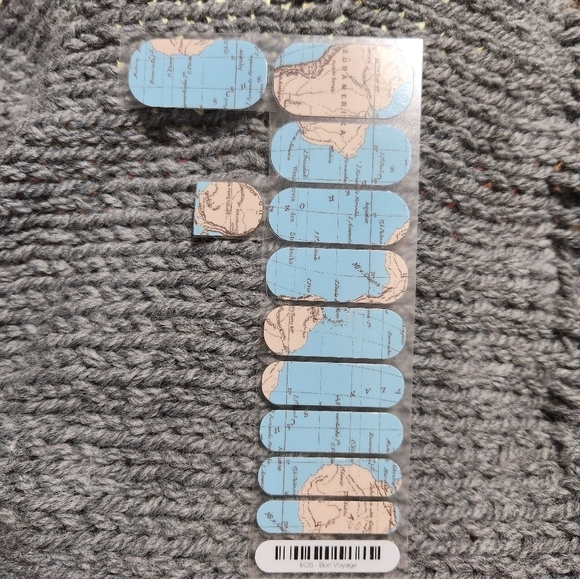 Jamberry Bon Voyage Nail Wraps Half Sheet - Picture 2 of 2